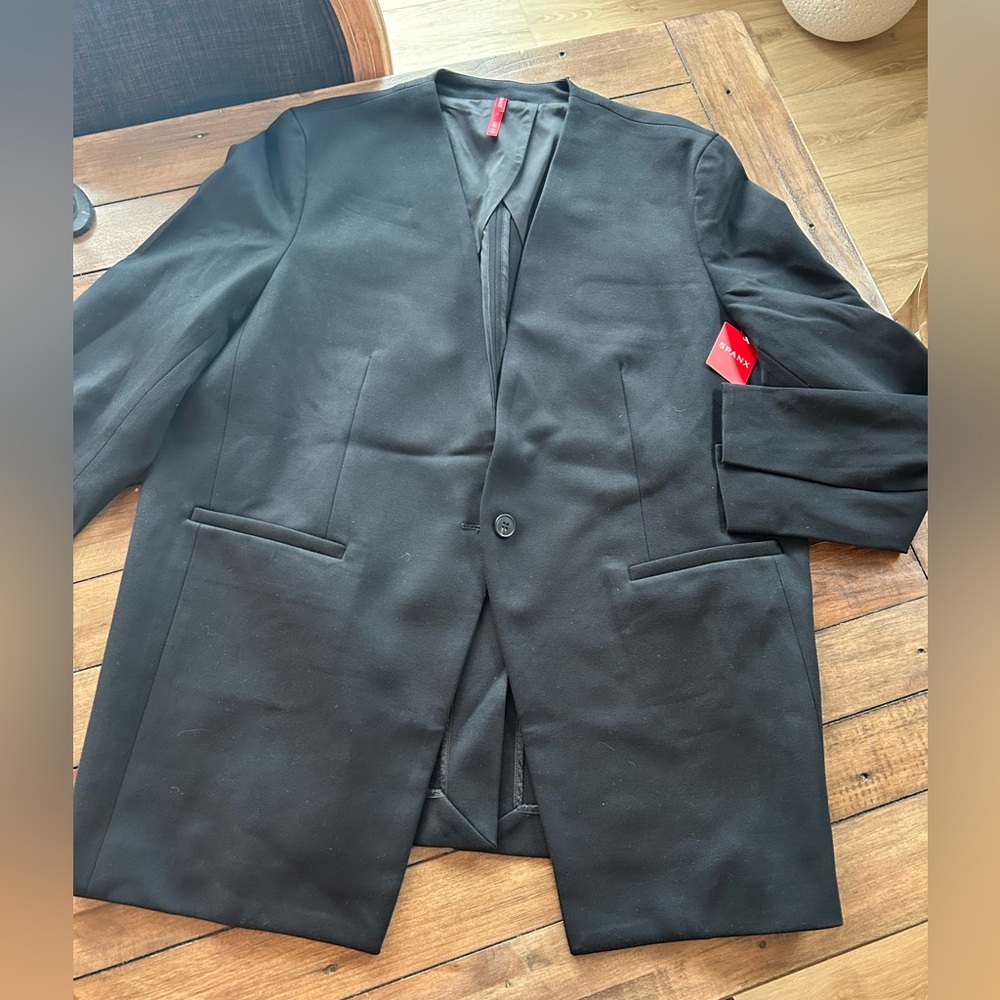 SPANX Navy Open-Front Blazer - Picture 2 of 16